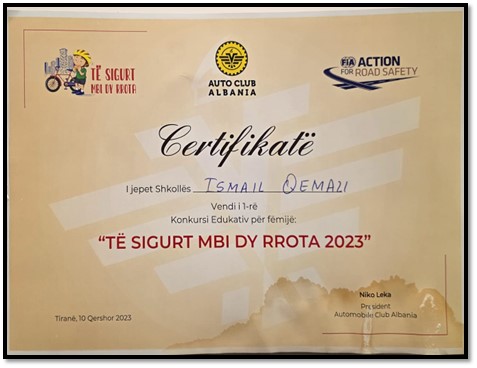 Vendi i I në Aktivitetin Kombëtar “Të Sigurt Mbi Dy Rrota” 